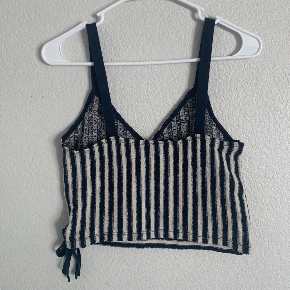 Madewell Finale tank top in stripe crop top XS G5538 - Picture 8 of 10